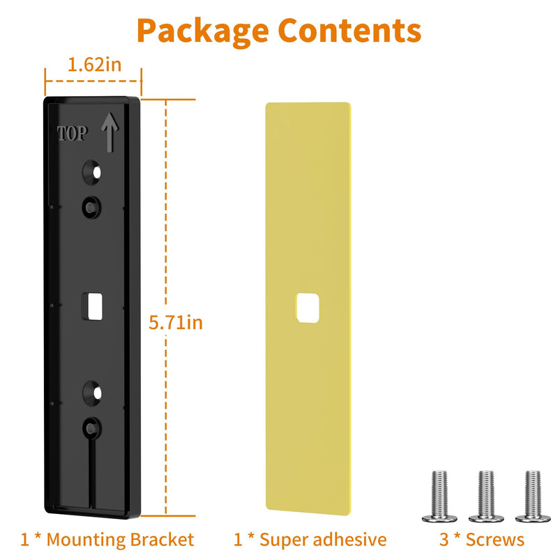 No Drill Doorbell Mounting Plate for Ring/Battery Doorbell 2K (2026 Model) | Strong Adhesive Mounting Bracket, Sturdy ABS Plastic, Easy Install Accessories Kit, Doorbell Camera Holder for Apartment Door