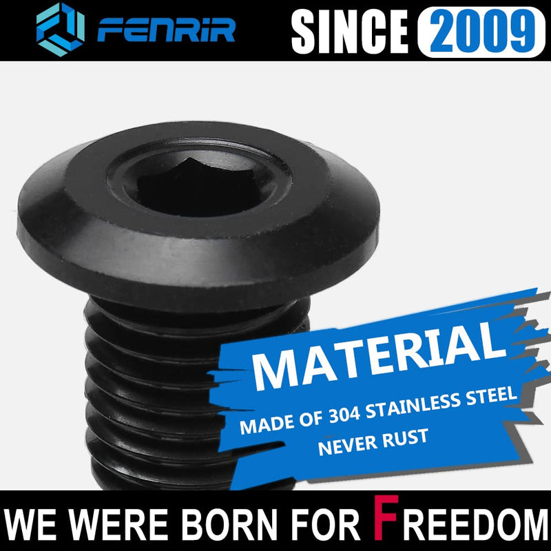 FENRIR Motorcycle mirror Hole Plug 304 Stainless steel Compatible with M10XP1.25 Vulcan S Z900 Z650 Z500 Z400 Z125 MT03 MT07 MT09 MT10 XSR700 SV650 GSXS750 GSX8S CB750 CB650R CB500F Duke Tuono V7 V9