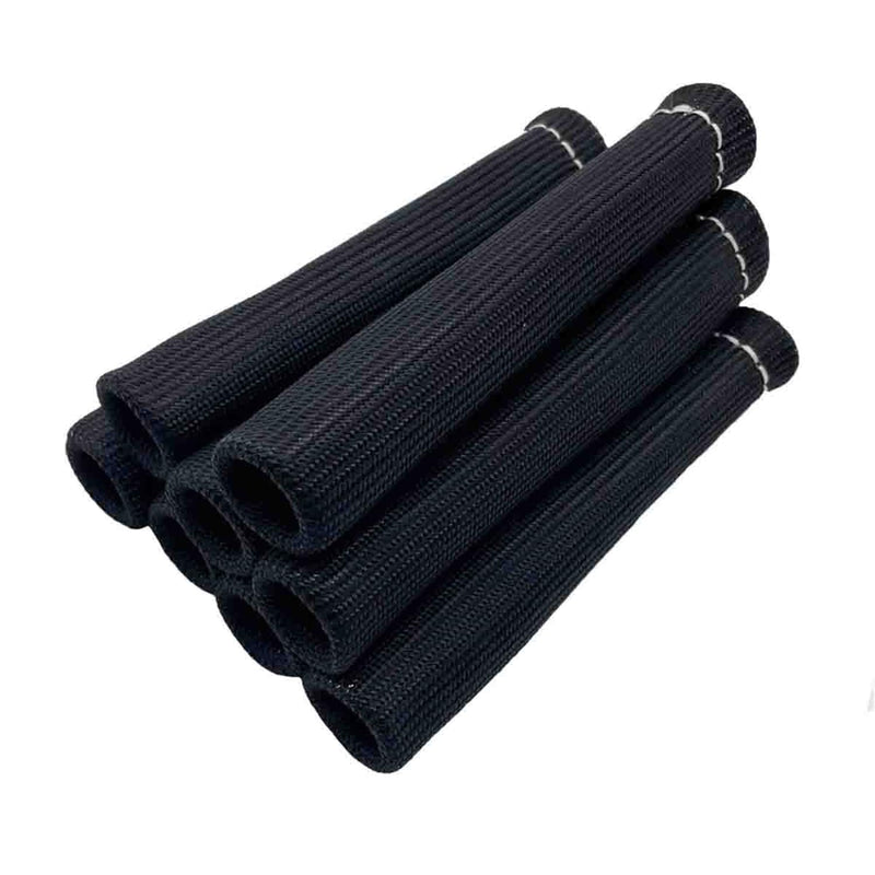 8pcs 2500° Spark Plug Wire Boots Heat Shield Cover Wire Boots Wrap Protector Sleeve For LS1/LS2 SBC BBC 350 454 Car Truck (Black) Black