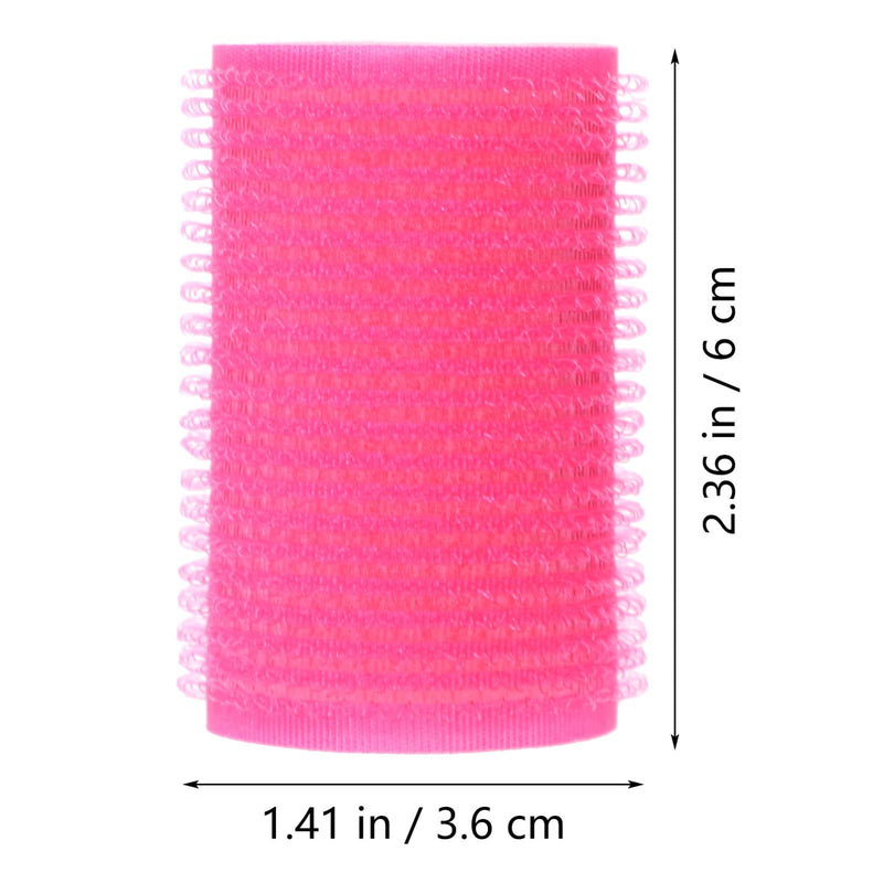 Minkissy 8pcs Self Adhesive Sponge Hair Rollers Medium Heatless Self Grip Foam Curlers Hair Styling Tools for Volume Bounce, Comfortable Sleep-in Curling Tools for Women Girls Pink