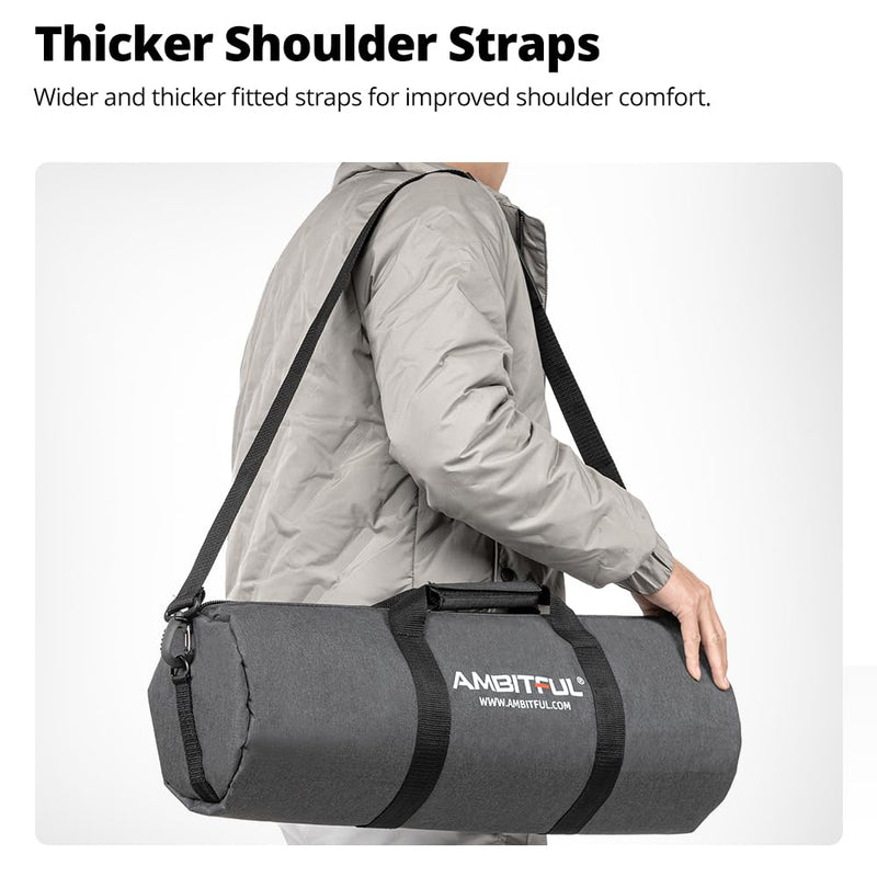 AMBITFUL Widened Version Tripod Carrying Case Bag 21/25/31/39/43/47/51/55/ for Light Stands,Boom Stand,Umbrella and Tripod Photography Accessories (31.49in(80cm)*Φ8.66in(22cm)) | Widened Version fits Tripods,Boom Stands & Umbrellas. Padded Protection, ...