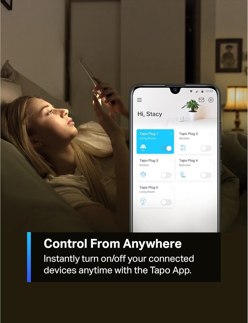 TP-Link Tapo Smart Plug Mini 15A, Smart Home Wi-Fi Plug, Super Easy Setup, Compatible with Alexa & Google Home, No Hub Required, UL Certified, 2.4G WiFi Only, White, Tapo P105(4-Pack) Smart Alexa Plug 4-Pack