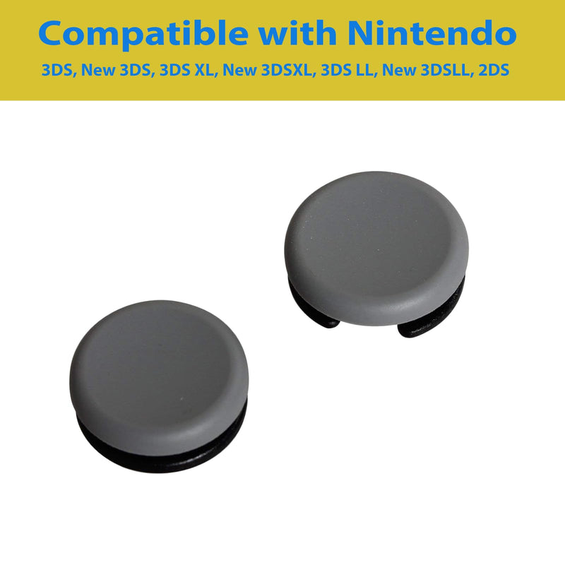 Analog Stick Cap Circle Pad Replacement 3D Joystick Cover for New 3DS / 3DS / 3DSLL / 3DSXL / 2DS Controller (Dark Gray) Dark Gray