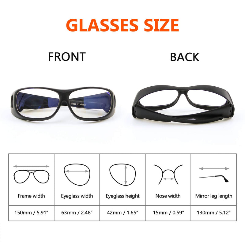 JILERWEAR CO2 Laser Safety Goggles - Reflective 10600nm Glasses Transparent