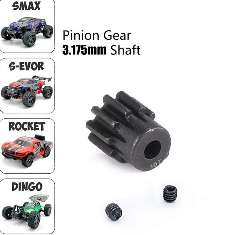 32P Hardened Pinion Gear Set 1/8inch Hole Metal Pinion Gear 10T 11T 12T 13T 14T 3.175mm RC Motor Pinion Gear Kit for 1/10 RC Car 10 11 12 13 14T