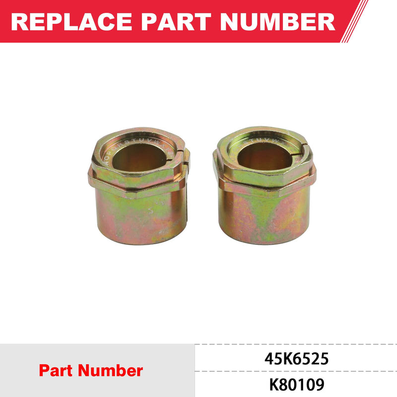 Extreme Camber Caster Alignment Bushing Kit Compatible with Ford Series Trucks F150 F250 F350 E150 Replaces# 45K6525 (2Pcs) Front Adjustable Caster/Camber Bushing 4x4 & 2WD