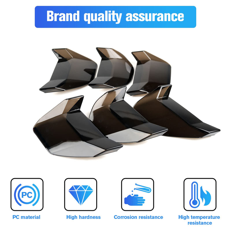 Smoke Black Taillight Protector Cover Compatible Ford Mustang, PC Resin Tail Shades, Taillight Decorative Shade Accessories Compatible Ford Mustang 2018 2019 2020 2021 2022 Ford Mustang 2018-2023