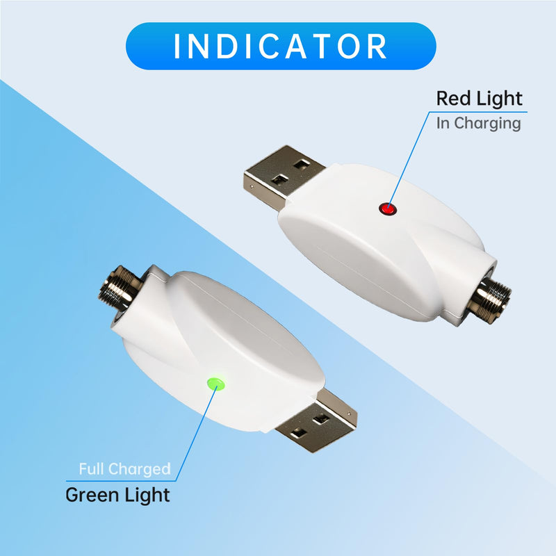 2 Pcs Replacement Tip Chargers for Wireless Soldering Iron - Charger with LED Indicator - Usable for ELMCONFIG, for JYJZPB, for Aigogo & More Soldering Iron Devices with Thread Tips
