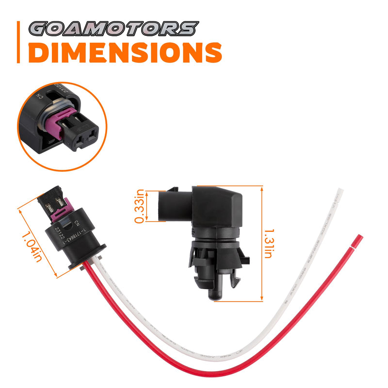 13583411 Ambient Air Temperature Sensor Connector Plug Pigtail Wire Harness Fits for Cadillac for Chevy for Buick for GMC