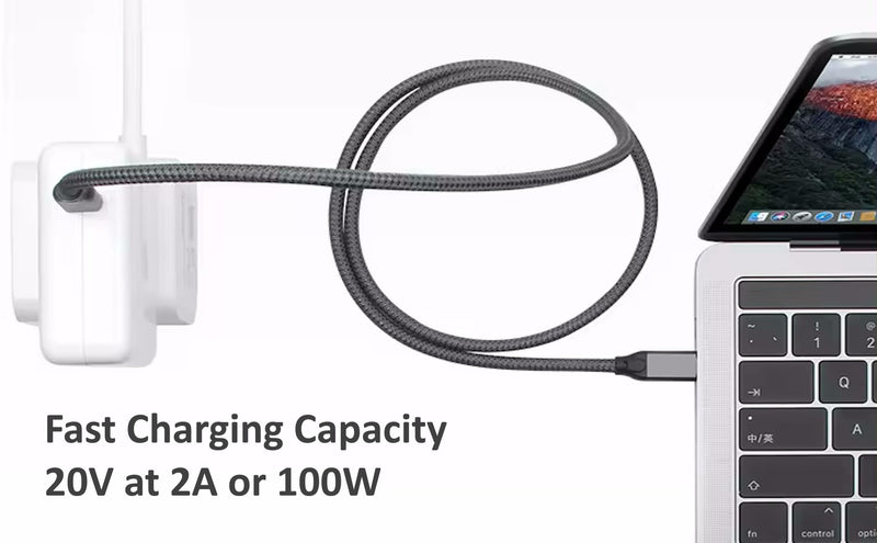 USB C to USB C High Speed Data Transfer, Video, Display, Monitor, Docking Station Cable for MacBook, Laptop, PC, HP, MNN, KYY, ARZOPA, InnoView, UPERFECT, c-Force, ReHisk, ViewSonic, VisionOwl & More