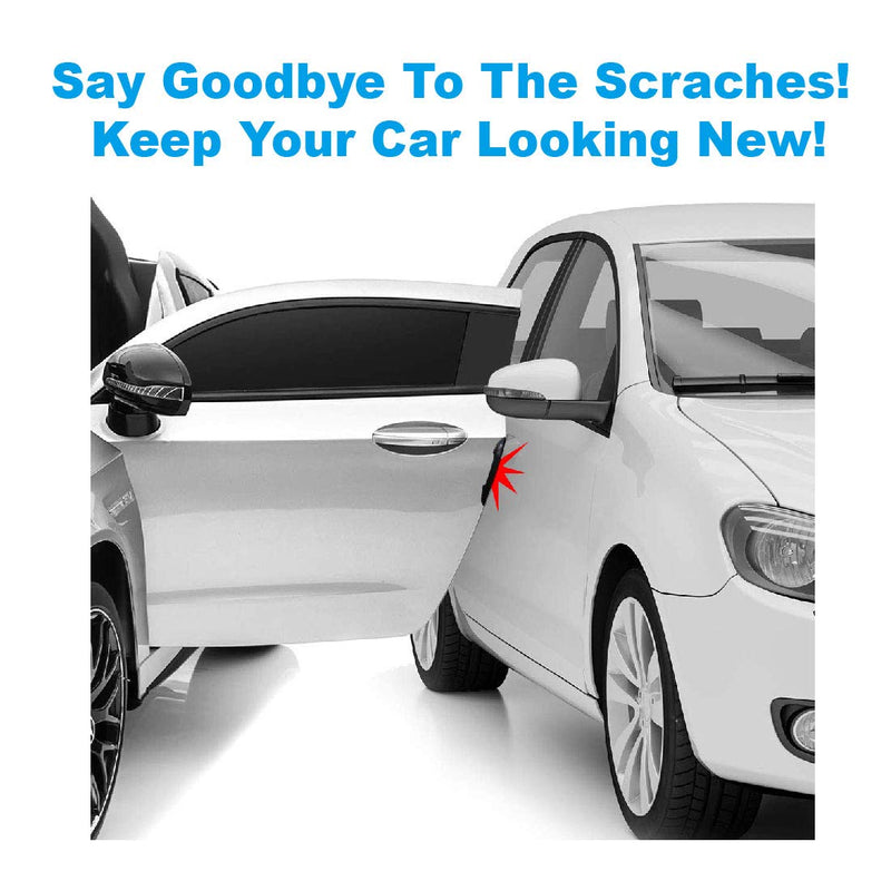 Hypersonic Black Car Door Edge Guard Trim Molding Crash Scratch Protector 4PCS