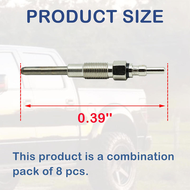 IDI 7.3L Diesel Glow Plugs F2TZ-12A342-A Compatible with 1988-1994 Ford F350 F250 E250 E350 (8Pcs)
