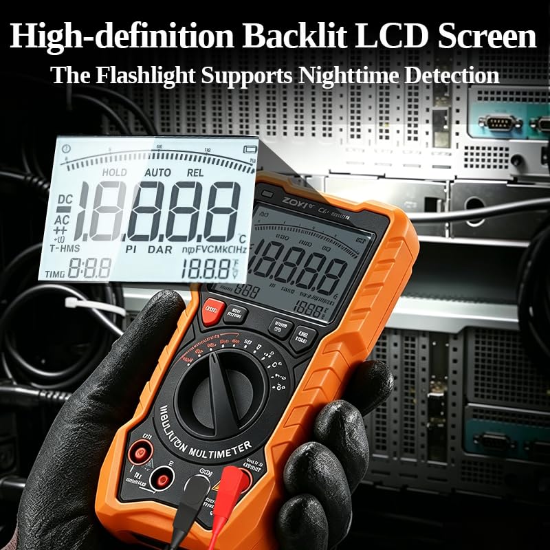 ZOYI ZT-1000R 2 in 1 Megohmmeter Multimeter, Max 1000V with DAR & PI, Insulation Resistance up to 20GΩ, 19999 Counts, AC/DC Diodes Ohm, TRMS, Auto-Ranging, Frequency and Temperature