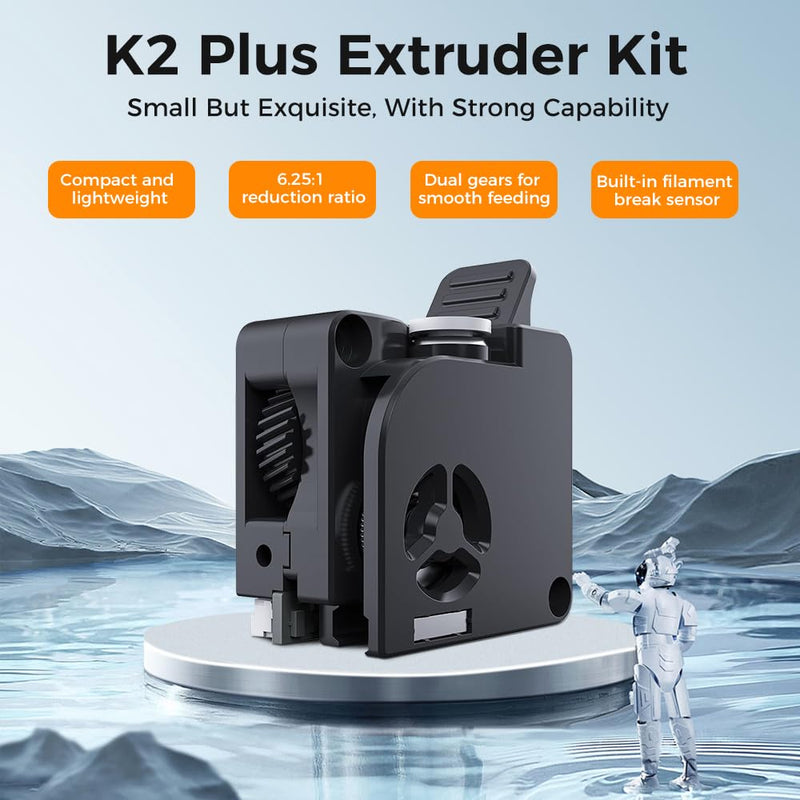 Creality Official K2 Plus Extruder Kit,Dual Gears for Smooth Feeding,Built-in Filament Break Sensor,High Torque Extrusion,Force up to 80N for Creality K2 Plus/K2/K2 Pro 3D Printer Extruder Kit for K2 Plus