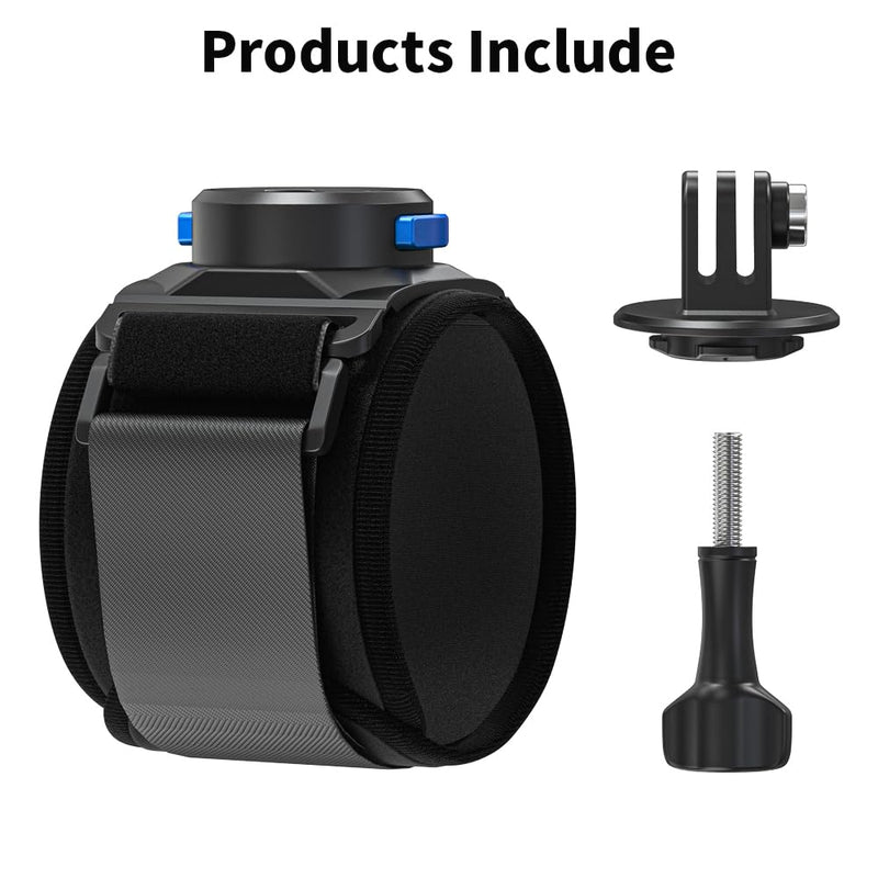 Magnetic Action Camera Wrist Mount, Quick Release Wrist Strap Holder for GoPro Hero 13/12/11/10, DJI Osmo Action 6/5Pro/4/3, Insta360 ONE R, AKASO, and More-t33