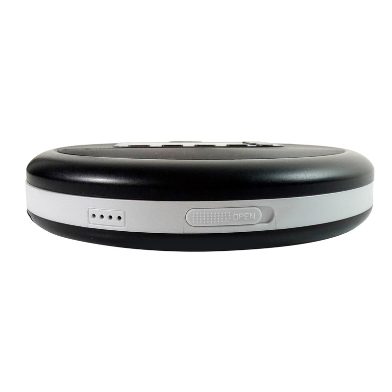 QFX Portable CD Player with Bluetooth and Built-in Speaker, RETRO-30 | 8-Hour Battery, Anti-Shock, Plays CD/CD-R/MP3-CD, Rechargeable Disc Player for Home and Travel, Earphones Included
