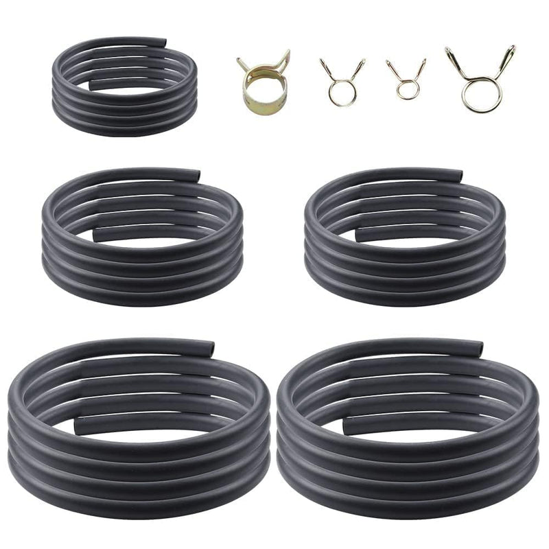 3 Feet 1/8" 3/16" 0.22" 1/4" 5/16" ID Fuel Line Gas Tube Hose Compatible with Kawasaki EZGO Snowmobile Lawn Mowers Tractors Bike Scooter ATV Golf Cart Motorcycle w 40PCS Clips