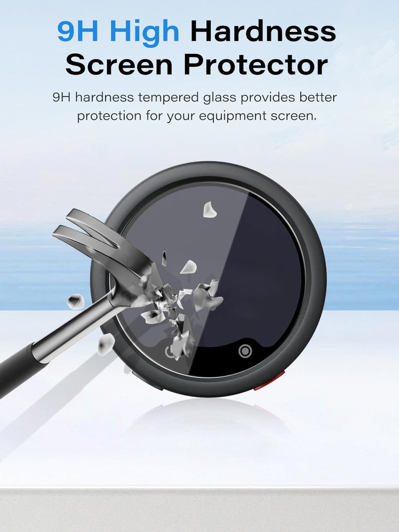 3 Pack Screen Protector for Insta360 Mic Pro Transmitter, 9H Hardness Tempered Glass,Bubble Free,Anti-Scratch,HD Clarity, Case Friendly