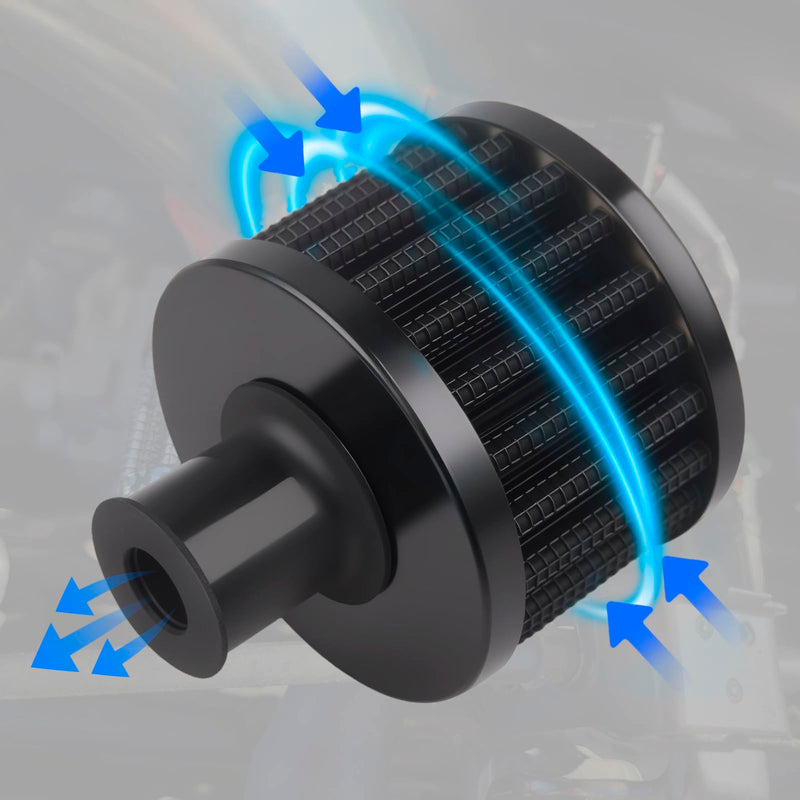 12mm Fuel Cell Breather/Vent Air Filter 8AN Female Fitting Kit Straight