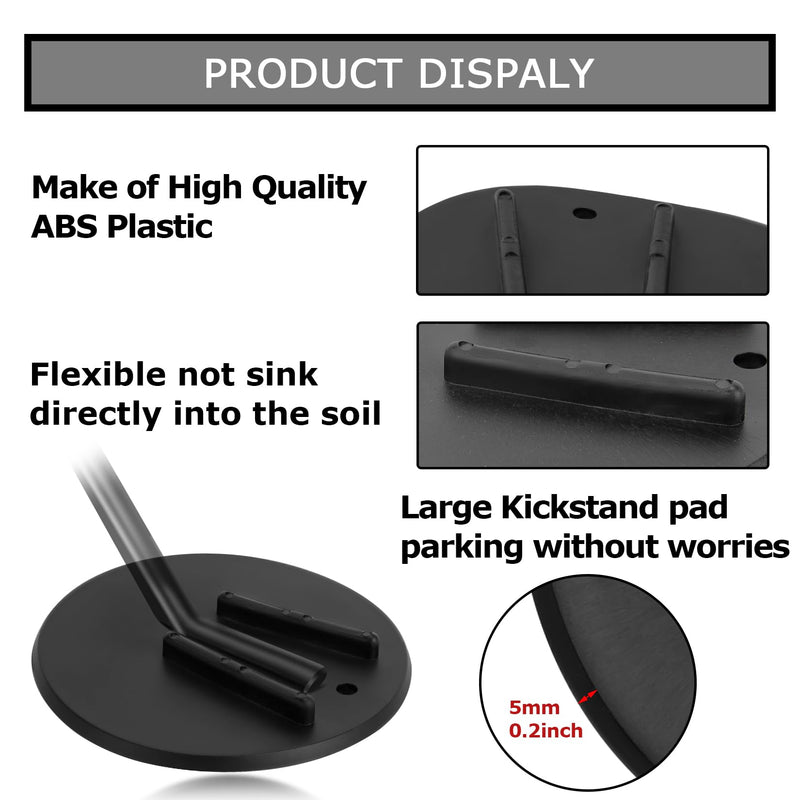 PSLER Motorcycle Kickstand Pad Kick Stand Coaster Puck Parking Stand Support Plate Helps Park Your Bike on Hot Pavement Grass Soft Ground