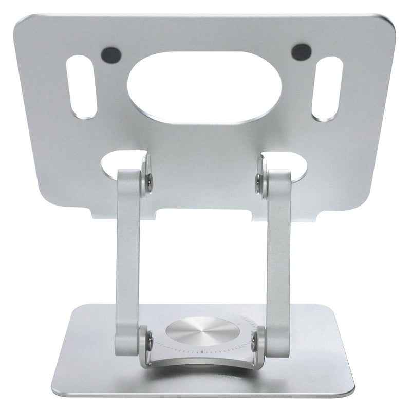 DCHAV Foldable Adjustable Drawing Tablet Stand for Desk iPad Holder Laptop Computer Riser 360 Rotating Ergonomic Aluminum Raised Table for Portable Monitor Phone 5-12 Inch Notebook, Silver