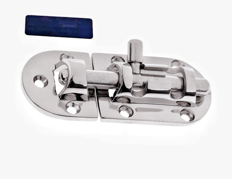 1/2Pack Stainless Steel 316 Door Window Lock Latch ，Marine Barrel Bolt Clasp Sliding Hasp Locks Push Pull Toggle Buckle W/Rubber gaskets (2Pack, Length: 110mm 4.33inch) 2Pack