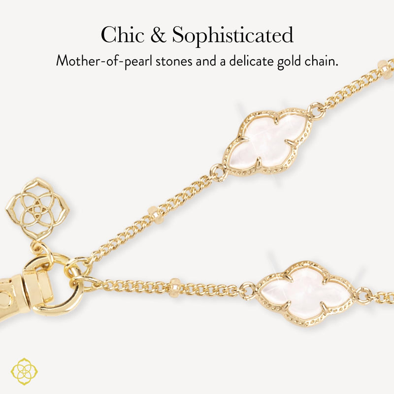 Kendra Scott Phone Charm - Cell Phone Lanyard - Abbie Mother of Pearl | Stylish Detachable Phone Strap - Hands-Free iPhone Wrist Strap for Women - Phone Chain Wristlet for Galaxy, Pixel, and More