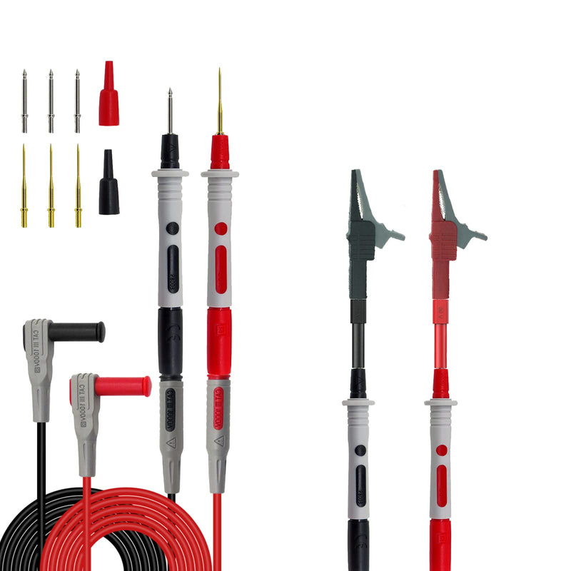 Makeronics 28-in-1 Electrical Multimeter Test Lead Kit Compatible with Fluke Digital Multimeter | Carrying Case | Hanging Strap | Wire Piercer | Alligator Clips for Digital Electrical Testing