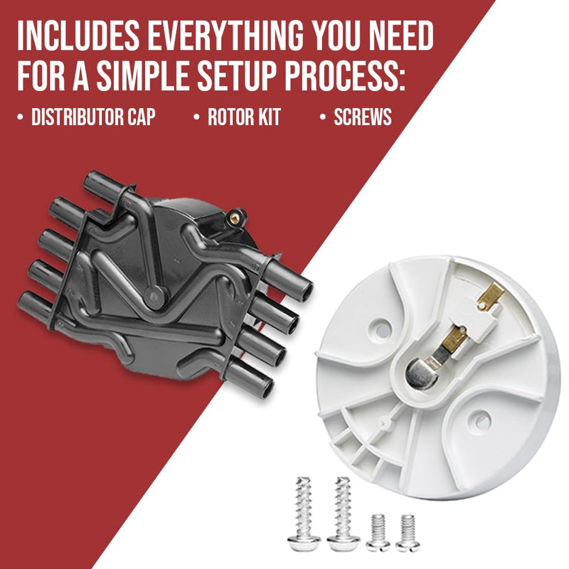 V8 Distributor Cap and Rotor kit for Mercruiser and Volvo Penta 5.0, 5.7, 6.2 engines, 350 MAG MPI 5.0 5.7 GXI GI