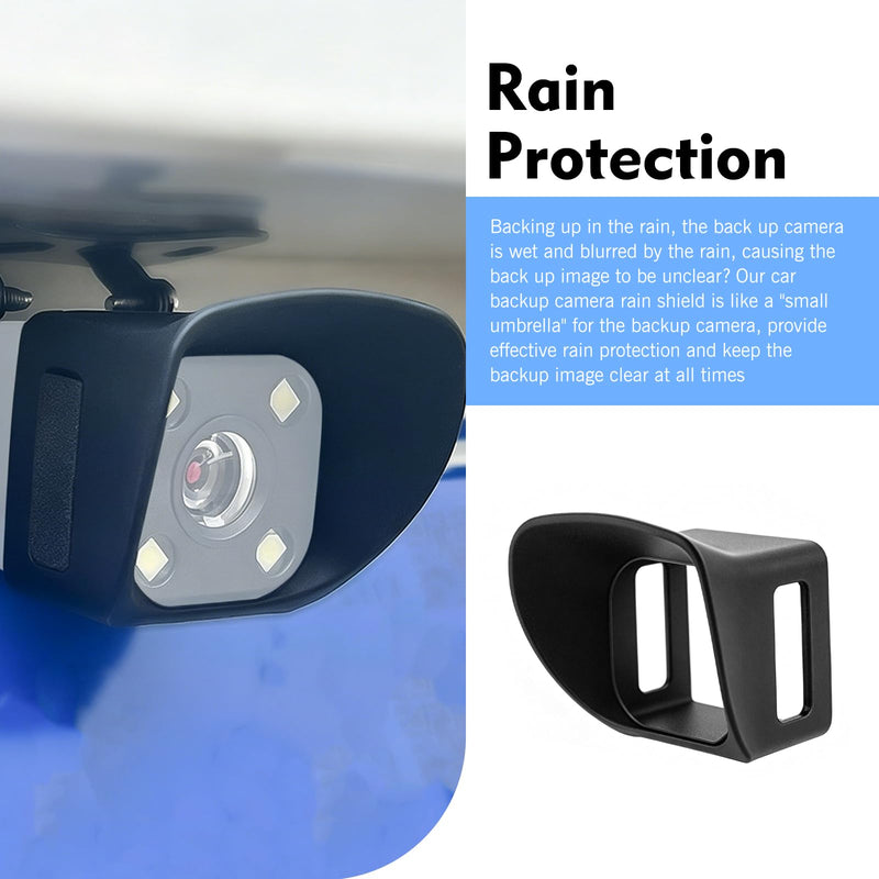Car Backup Camera Rain Shield, Anti-glare Weatherproof Reversing Camera Protective Cover, Self-adhesive Vehicle Protection Accessories, Universal for Square Lens (Black #A5) 1 PC Black #01