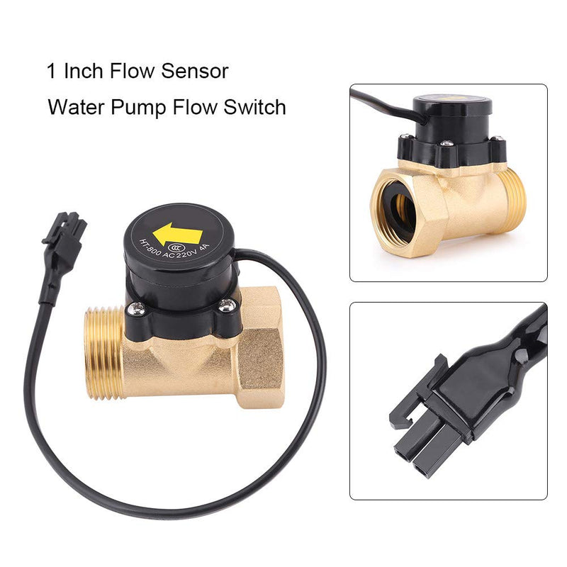 Water Flow Switch Automatic Control Valve G1 Thread 110V Sensor for Home Water Systems Pump Machine Liquid Level