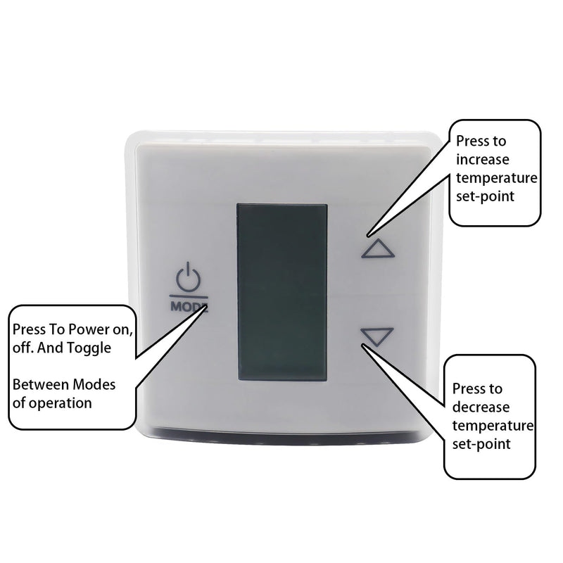 3316250.700 RV Single Zone Wall Thermostat Replacement for Dometic for RV/Camper Conditioners 3316250.712