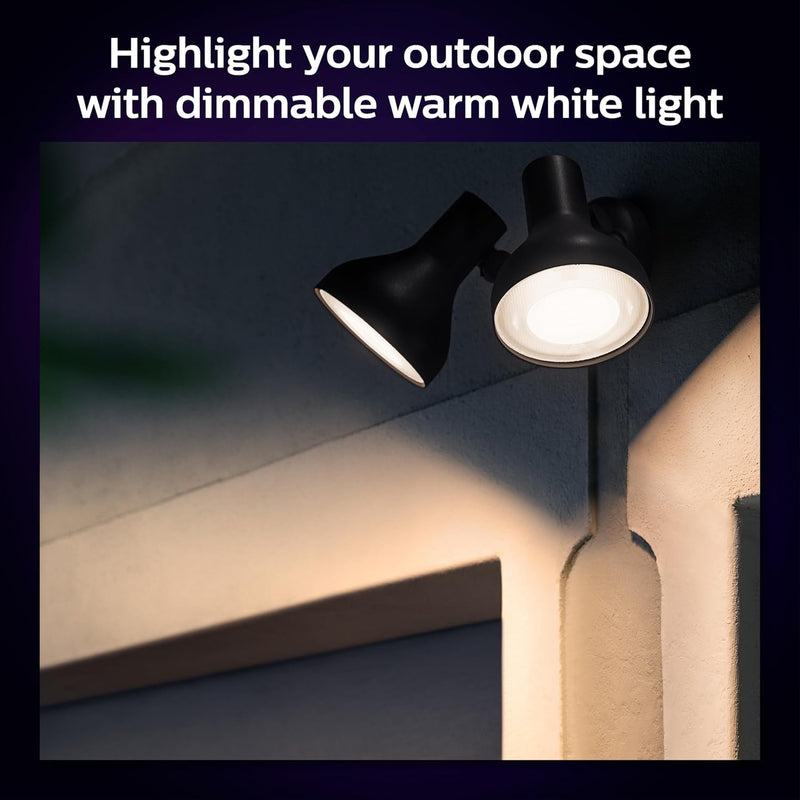 Philips Hue Smart 100W PAR38 LED Bulb - White and Color Ambiance Color-Changing Light - 1 Pack - 1300LM - E26 - Outdoor - Control with Hue App - Works with Alexa, Google Assistant and Apple Homekit