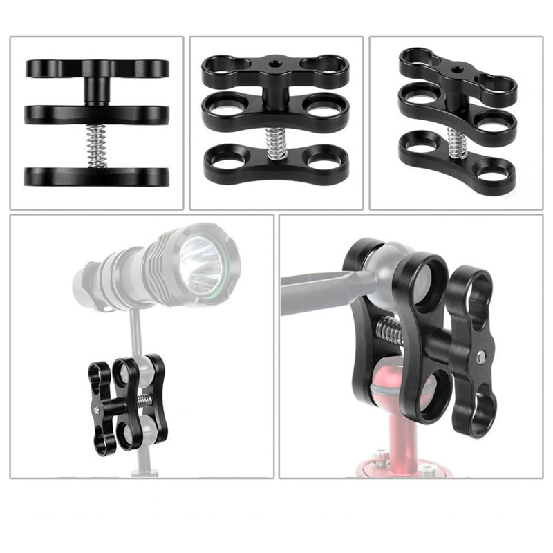 2pcs 1" Underwater Ball Clamp for Diving Camera Arm, Compatible with GoPro Action Camera and Flashlight Arms (CLAMP-2) CLAMP-2