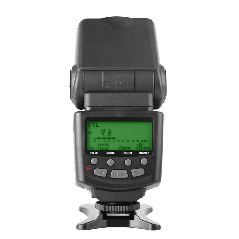 Meike MK430 TTL LCD Flash Speedlite Compatible with Canon DSLR Camera EOS 70D 77D 80D Rebel T7i T6i T6s T6 T5i T5 T4i T3i SL2 and with Standard Hot Shoe Stand MK-430C