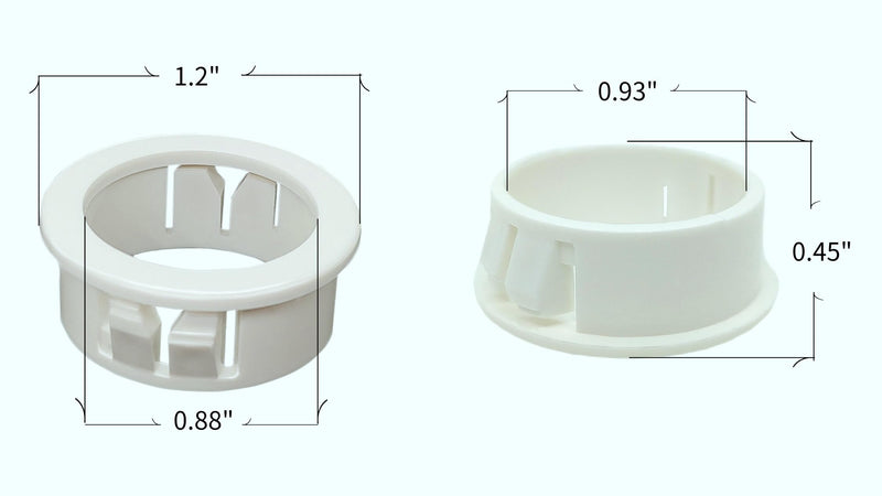 DUODUO SB1.093-14 Shower Grab Handle Bushing Lasco snap Bushing, Compatible with HEYCO Lasco Shower Grab Handle a 7/8" bar and a 1+1/8" Hole (4 Pcs) 4