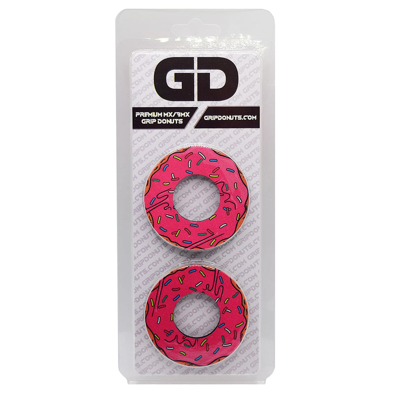 Doughnut Collection - Gripdonuts.com Premium MX BMX Dirt Bike Motorcycle Grip Donuts (13 Variations) Pink