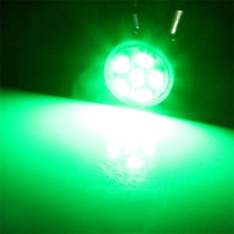 cciyu 194 Extremely Bright:LED Bulbs Interior Lights T10-6-3020-SMD Dashboard Gauge Light Speedometer Odometer Tachometer LED light Instrument Panel Light Wedge T10 168 2825 W5W Green Pack of 5