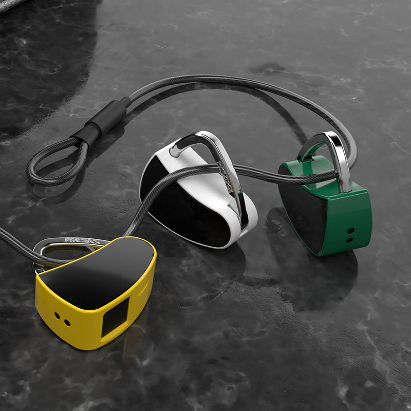 Fingerprint Padlock, Smart Padlock with Keyless Biometric, Colorful, Fashionable Lock, Compact Lock, USB Rechargeable,1Pack. (Vivid Graphite) Vivid Graphite