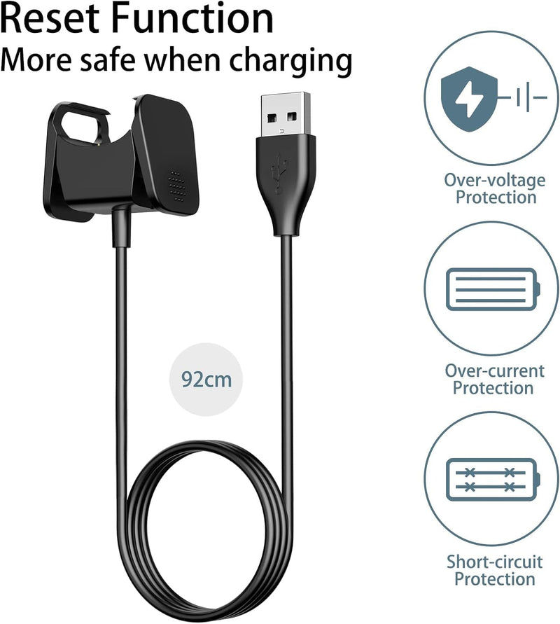 Vancle 2 Pack Charger for Fitbit Charge 3/Charge 4, Durable USB Charging Cable Dock Stand for Fitbit Charge 3/Charge 4 Smartwatch