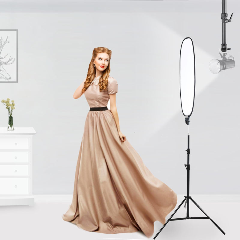 5 in 1 Photography Reflector 27x35inch (72x90cm) Collapsible Light Reflector with Handle & Connection Adapter,Portable Light Reflectors Diffuser Panel Photography Kit for Studio Video&Outdoor Lighting 72x90cm / 27x35inch