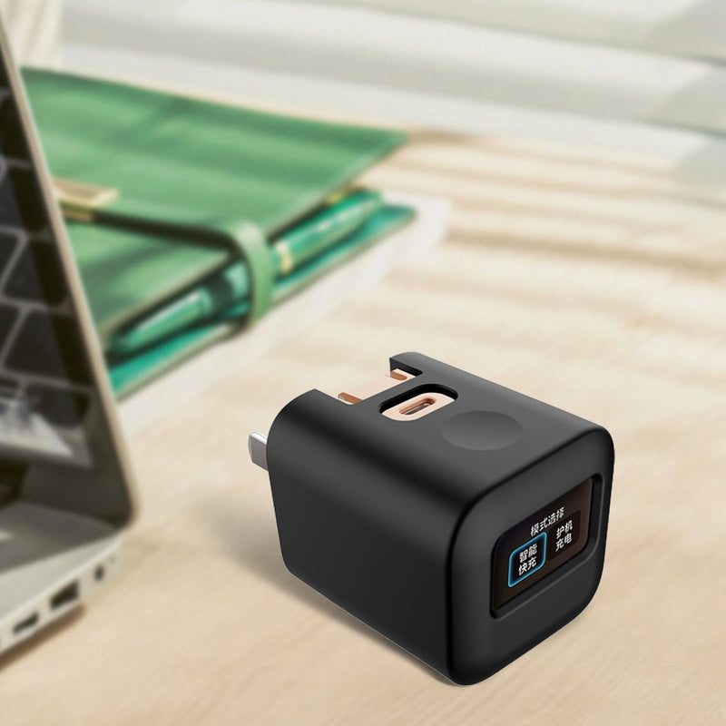 Case for Anker Nano 45W Max,NOUKAJU Silicone Protective Case,Drop-Proof,Scratch-Proof,Shock-Proof,Dust-Proof,Screen Protector for Anker Nano 45W Max Charger(Black)