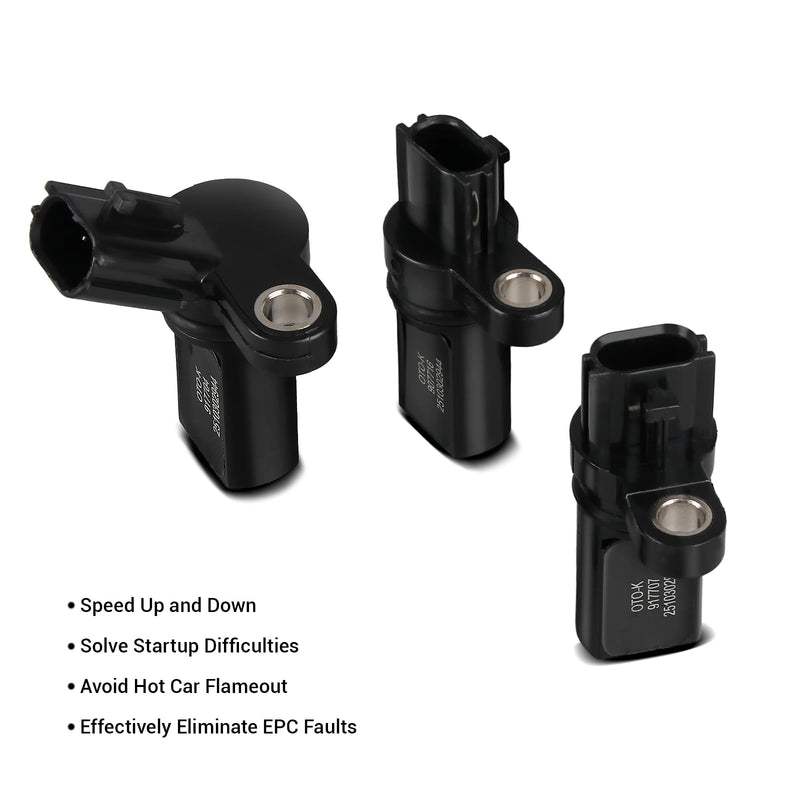 OTO-K Crankshaft Camshaft Position Sensor Compatible with Nissan Infiniti-350Z Altima Maxima Murano Frontier Pathfinder,FX35 G35 M35 I35-3.5L V6,Replace#907-716 917-704 917-707,Set of 3