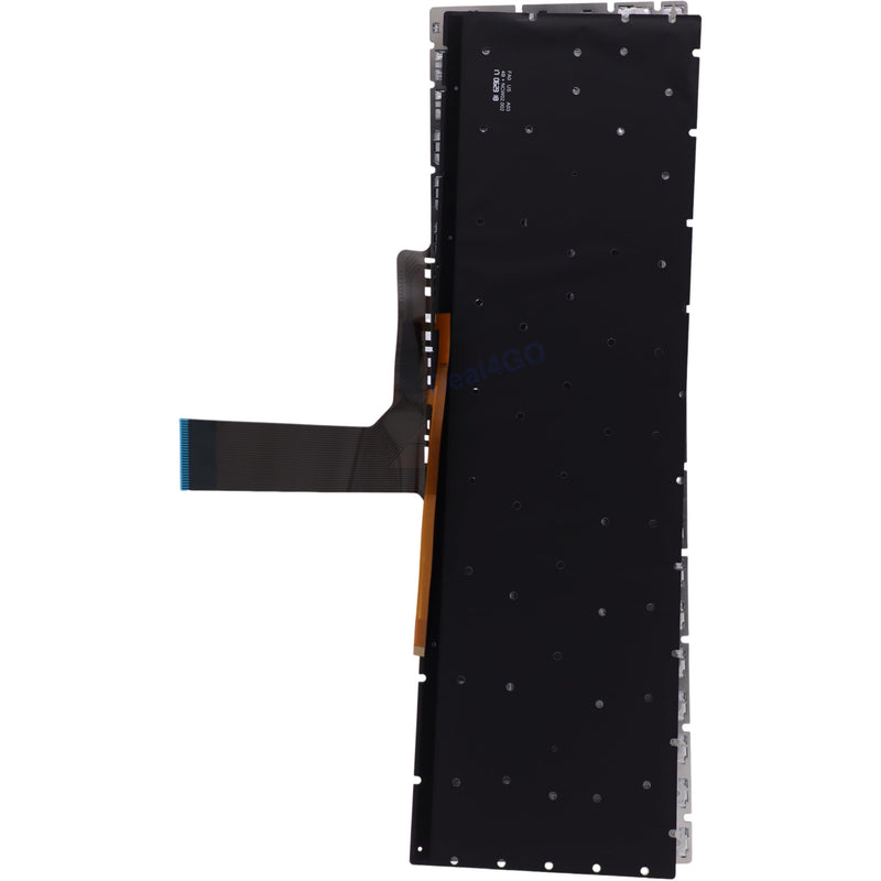 Deal4GO RGB Colorful Backlit Keyboard Replacement for MSI GL75 GL65 GP75 GF75 GE72 GE75 GS72 GS63 GS73 GL63 GP73 GP72 MS-1781 MS-16J2 MS-16U1, 15.6-inch, BLACK, NSK-FB1LN RGB Backlight (WHITE Letters)