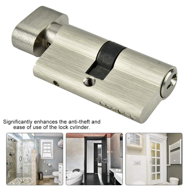 Copper Single Open Lock Cylinder with Keys 60mm/70mm Sturdy & Durable Anti-Theft Solution Ideal for Wooden and Aluminum Doors