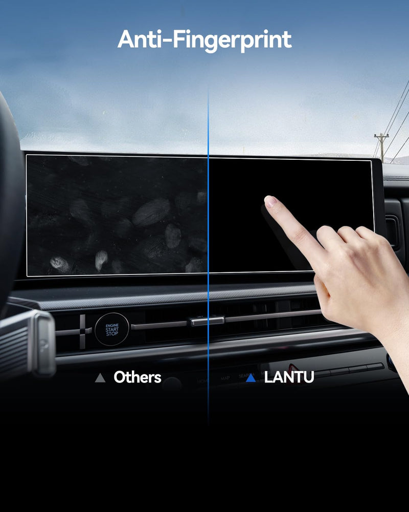Santa Fe Screen Protector for 2024 2025 2026 Hyundai Santa Fe (SE/SEL/XRT/Limited/Calligraphy) Accessories Navigation Nano Touchscreen Protector Film HD Clear-2PCS 12.3'' Transparent for 2024-2026 Hyundai Santa Fe