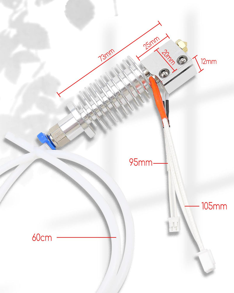 3D Printer Extruder Hotend Kit Fit for Anycubic Kobra Max, 3D Printer Assembled Hotend Print Head with 5 Silicone Sock 0.4mm Nozzle, 2 Pack