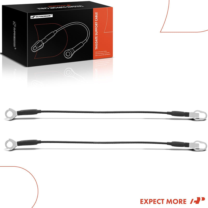 A-Premium Tailgate Cable Left & Right Side Compatible with 1983-1996 Ford F-150, 1983-1997 F-250/F-350, 1997 F-250 HD, 1983 F-100, 21-1/8 Inch Tailgate Support Cable Strap, # E3TZ9943052B