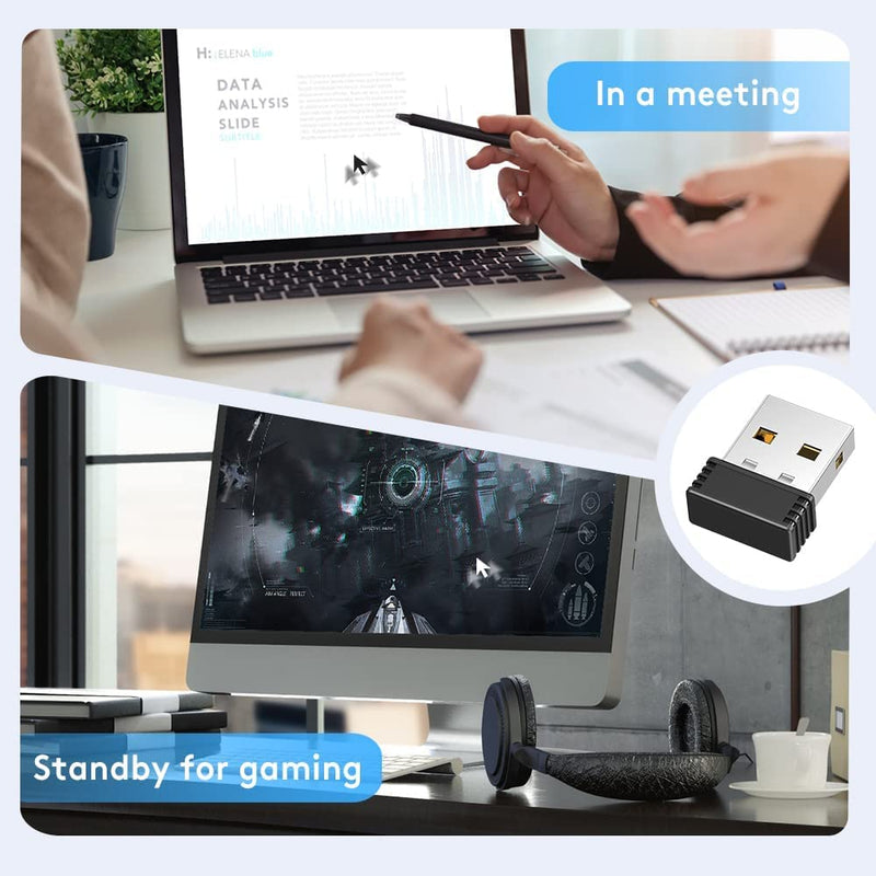 2 Pcs, Mouse Jiggler Undetectable Mover,USB Port for Computer Laptop,Keeps PC Awake,Simulate Mouse Movement to Prevent Computer Laptop Entering Sleep