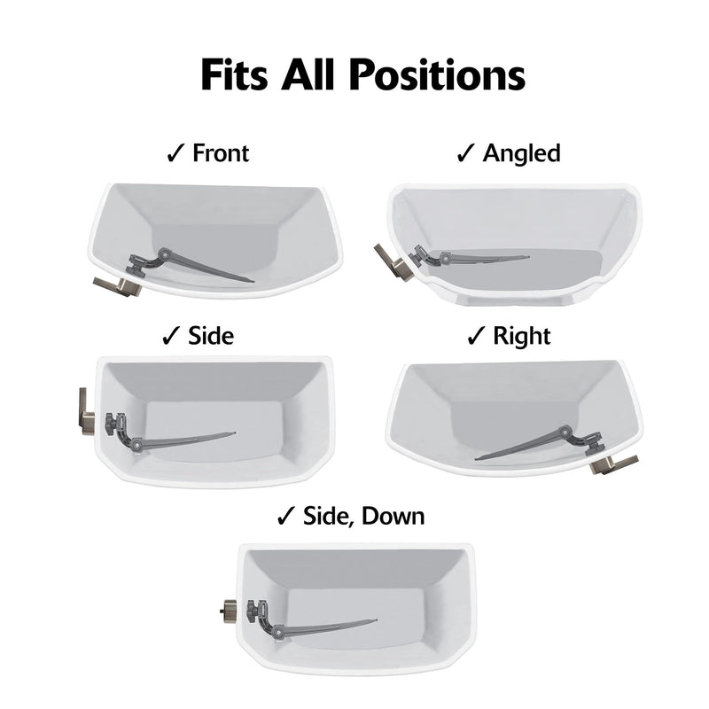 Korky StrongARM Metal Toilet Handle and Lever - Universal to Fit Front, Angled, Side, Left, and Right Mount Toilets - Contemporary Style in Brushed Gold